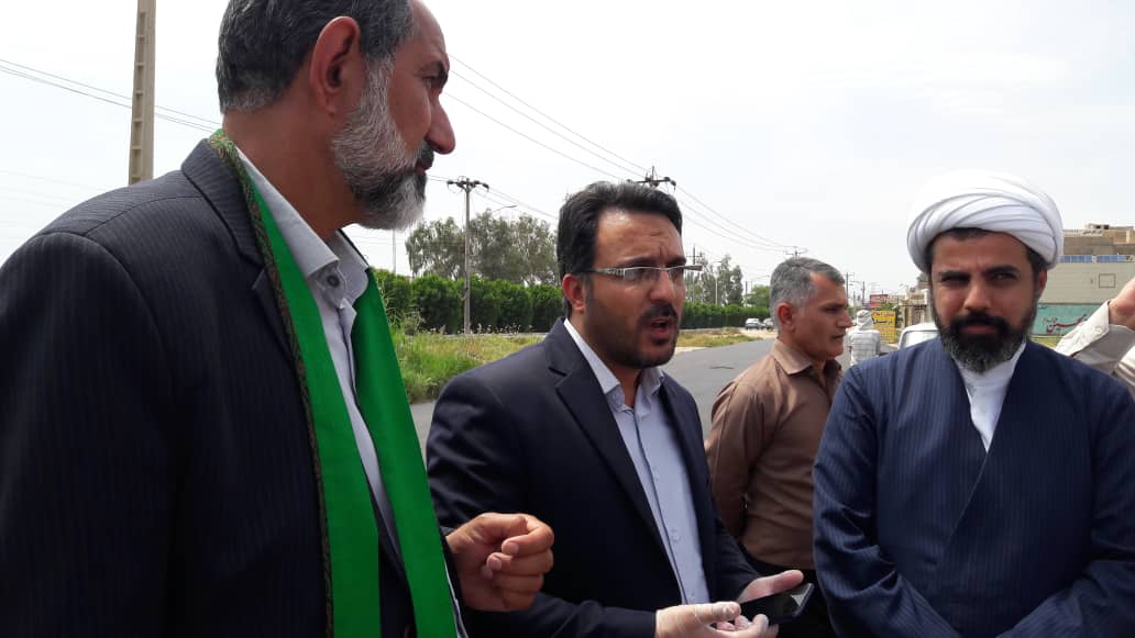 گزارش تصویری بازدید معاون عمرانی شهردار اهواز و اعضای شورای شهر از پروژه آسفالت محلات