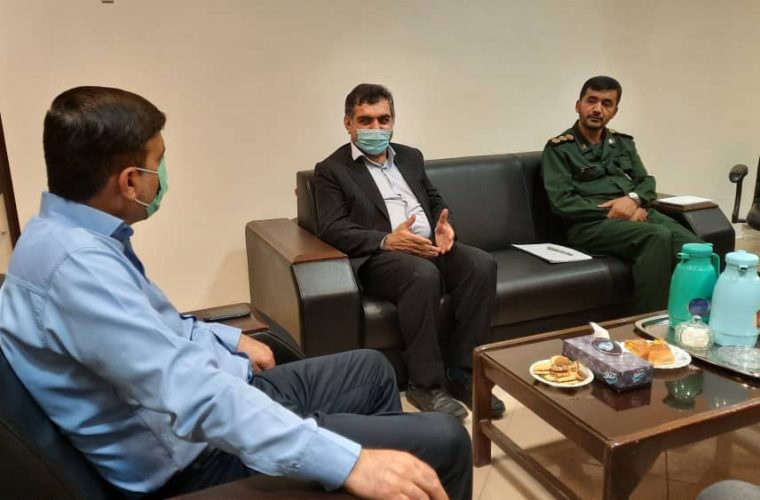نشست مشترک مدیر روابط عمومی شرکت توزیع برق خوزستان با فرمانده بسیج ادارات استان