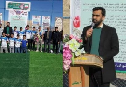 به گرامیداشت ایام الله دهه فجر؛ دو پروژه ورزشی در روستای قوژد کاشمر افتتاح شد