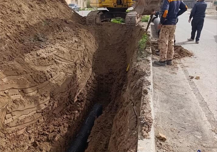 اصلاح خط فاضلاب در منطقه ۴ اهواز به پایان رسید