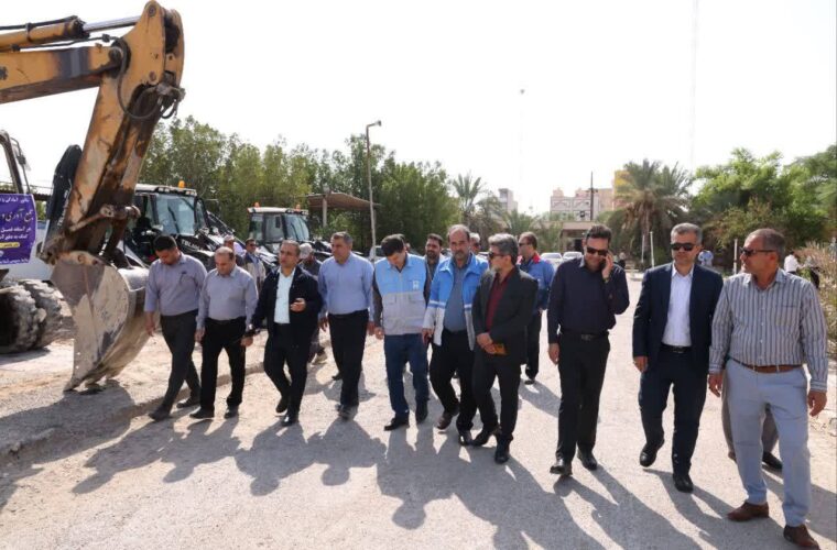 آمادگی آبفا بندرماهشهر با برگزاری مانور و استقرار تجهیزات و ماشین آلات عملیاتی